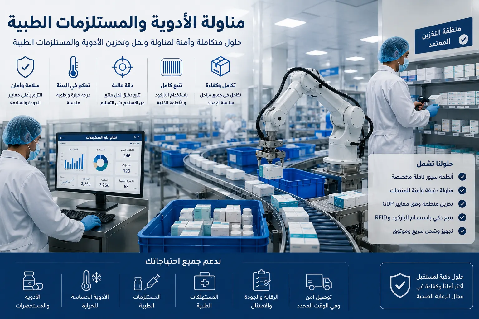 مناولة الأدوية والمستلزمات الطبية